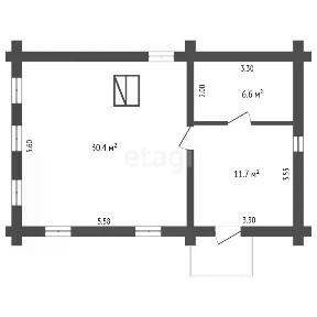 Продается 1-этажный дом, 48,7 м²