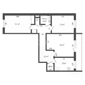 Продается 3-комн. квартира, 66,2 м²