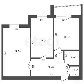 Продается 2-комн. квартира, 57,2 м²