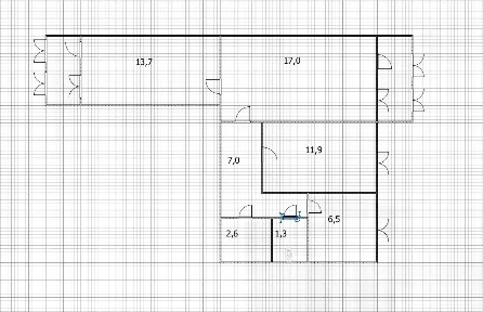Продается 3-комн. квартира, 62 м²
