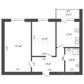 Продается 2-комн. квартира, 40,8 м²