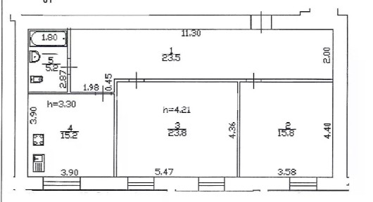 Продается 2-комн. квартира, 83,5 м²