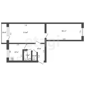 Продается 2-комн. квартира, 45,7 м²