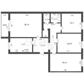 Продается 4-комн. квартира, 76,5 м²