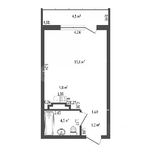 Продается студия, 29,1 м²