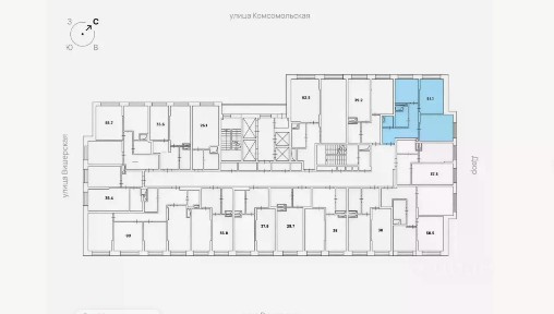 Продается 2-комн. квартира, 54,3 м²