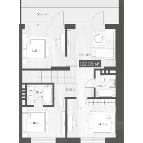 Продается 5-комн. квартира, 122,08 м²