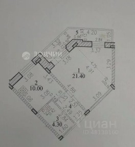 Продается 1-комн. квартира, 39,1 м²