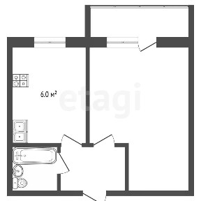 Сдается 1-комн. квартира, 34,1 м²
