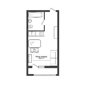 Продается студия, 18,3 м²