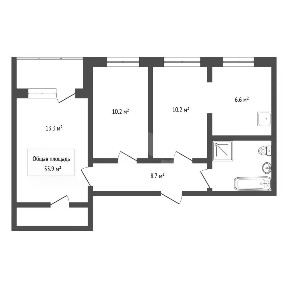 Продается 3-комн. квартира, 55,9 м²