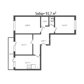 Продается 3-комн. квартира, 92,7 м²