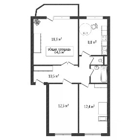 Продается 3-комн. квартира, 64,6 м²