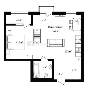 Продается 3-комн. квартира, 56,6 м²