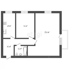Продается 2-комн. квартира, 50,9 м²