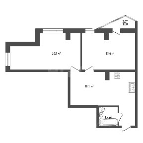 Продается 2-комн. квартира, 57,6 м²