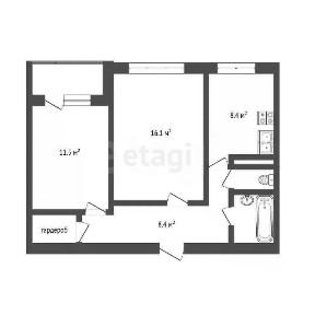 Продается 2-комн. квартира, 53 м²