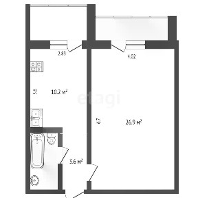 Продается 1-комн. квартира, 45 м²