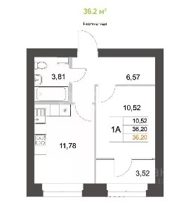 Продается 1-комн. квартира, 36,2 м²