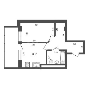 Продается 1-комн. квартира, 31,8 м²