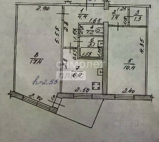 Продается 2-комн. квартира, 44,2 м²
