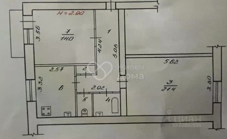Продается 2-комн. квартира, 58,9 м²