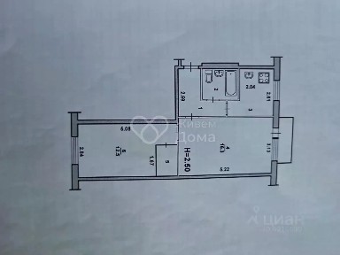 Продается 2-комн. квартира, 43,7 м²