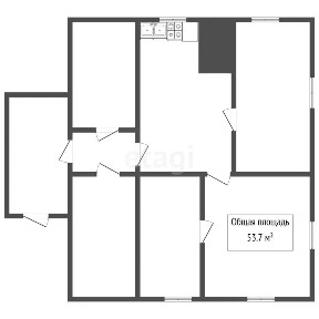 Продается 1-этажный дом, 53,7 м²