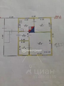 Продается 1-этажный дом, 44 м²