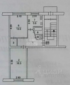 Продается 2-комн. квартира, 46,6 м²