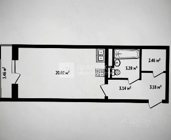 Продается студия, 32,3 м²