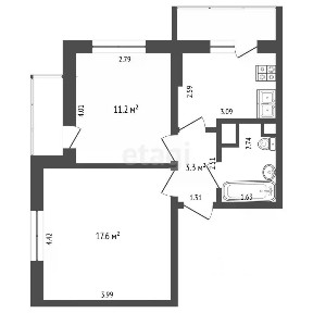 Продается 2-комн. квартира, 45 м²