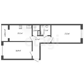 Продается 2-комн. квартира, 59,3 м²