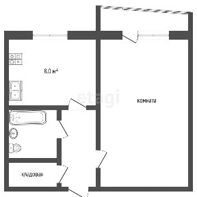 Продается 1-комн. квартира, 34 м²