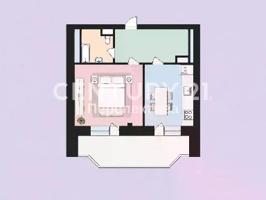Продается 1-комн. квартира, 42,9 м²