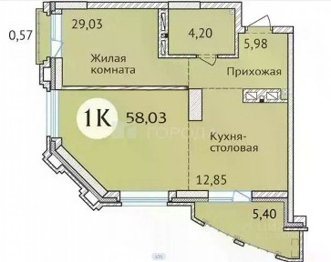 Сдается 2-комн. квартира, 52 м²