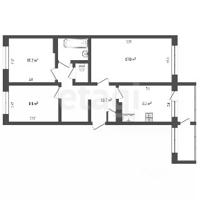 Продается 3-комн. квартира, 59,6 м²