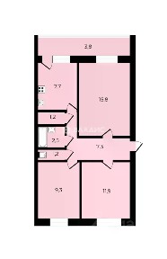 Сдается 3-комн. квартира, 56,9 м²
