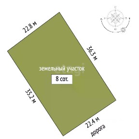 Продается участок, 8 сот.