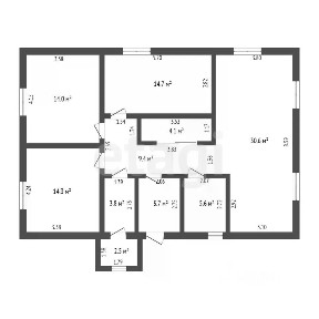 Продается 1-этажный дом, 104,7 м²