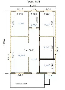 Продается 1-этажный дом, 95 м²