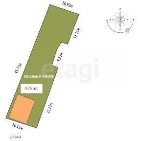 Продается 1/2 часть дома, 85,9 м²