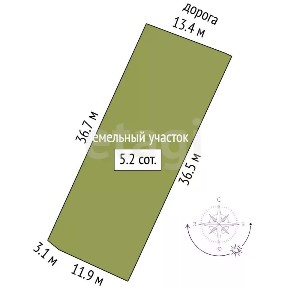 Продается участок, 5,2 сот.