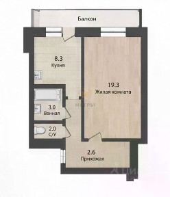 Продается 1-комн. квартира, 39,6 м²