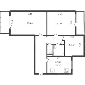 Продается 3-комн. квартира, 60,5 м²