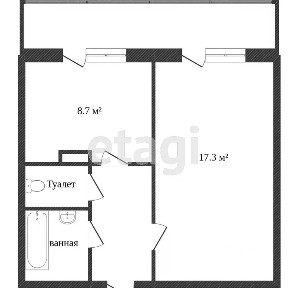Продается 1-комн. квартира, 33,7 м²