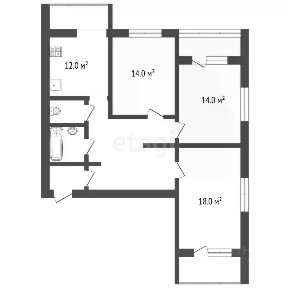 Продается 3-комн. квартира, 82 м²