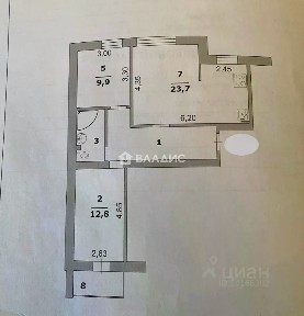 Продается 3-комн. квартира, 61,3 м²
