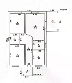 Продается 1-этажный дом, 114 м²