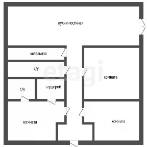 Продается 1-этажный дом, 124 м²